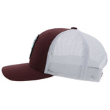 Hooey Maroon & White Cheyenne Cap