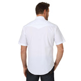 Wrangler Men's White Short Sleeve Pearl Snap