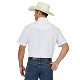 Wrangler Men's White Short Sleeve Pearl Snap