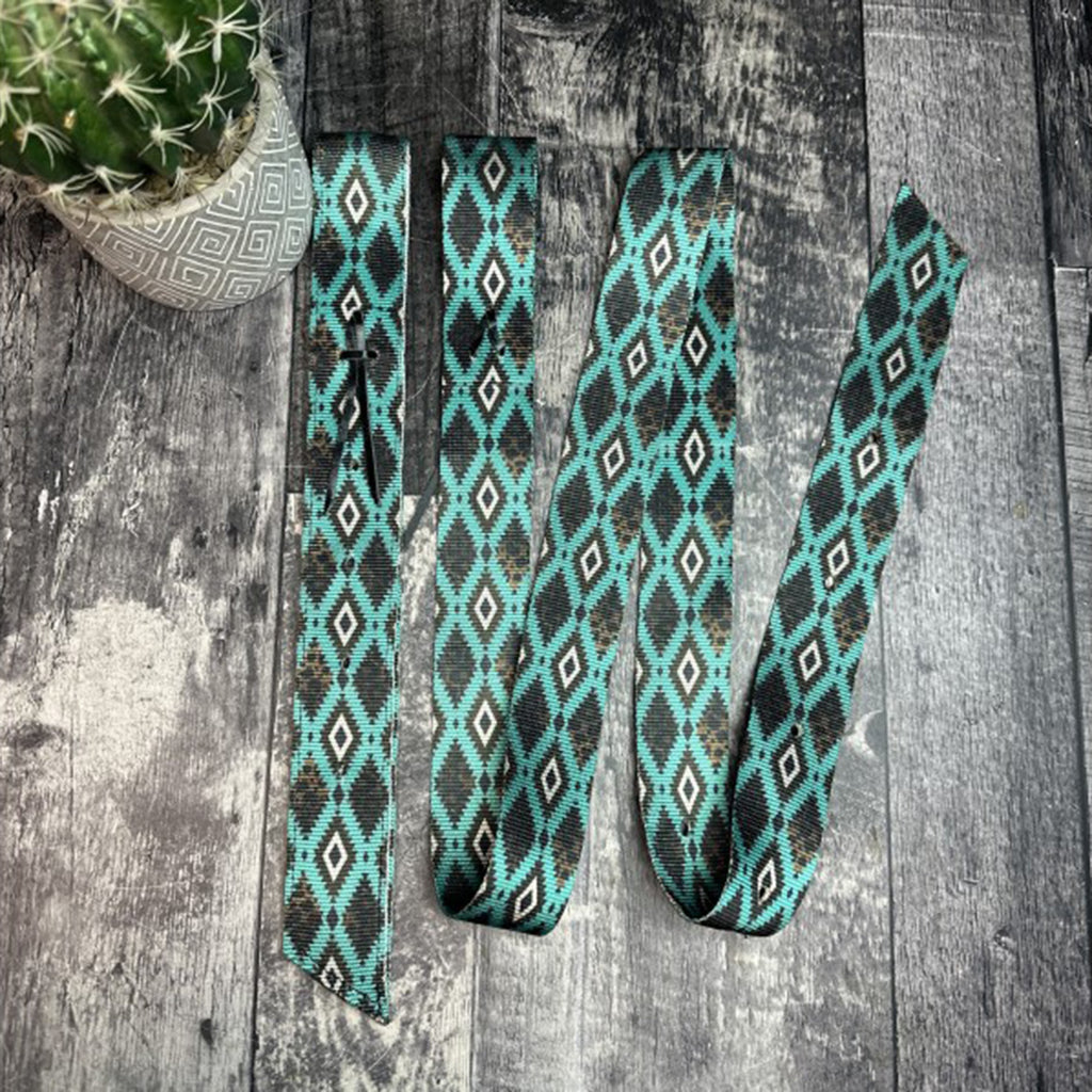 Turquoise Leopard Aztec Latigo Set