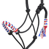 close up of red - white - blue noseband