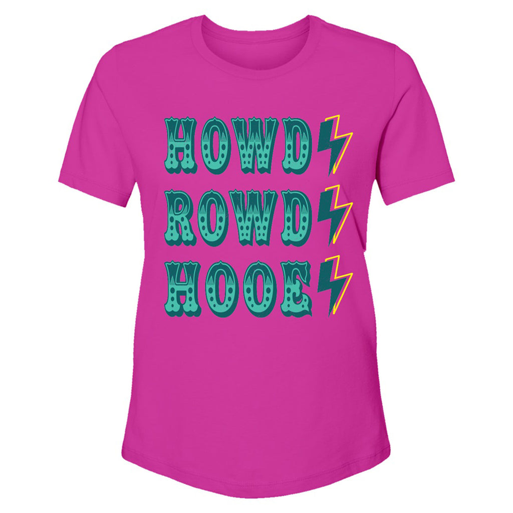 Hooey Youth "Howdy Rowdy Hooey Fuchsia with teal t-shirt