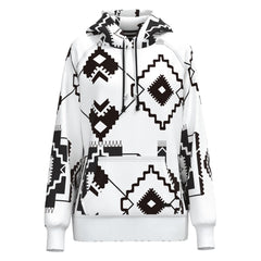 ※若ゲ様※タチカワ◆バーチカル◆W1520×H1030◆O-2505BL20 Hooey Women's Chaparral White & Black Aztec Hoodie