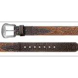 Flat lay view of the belt. 