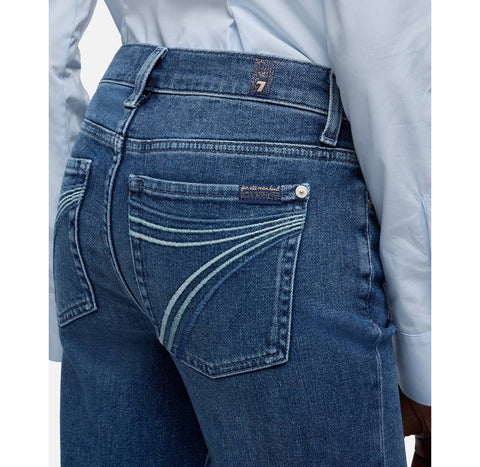 Back side view of the jeans pockets.