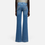 Full side view of the back side of the jeans