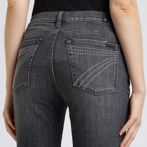 7 DOJO Slim Illusion, Black wash, studded 7 on back pockets 