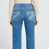 7 For All Mankind Marine & White Dojo Jeans