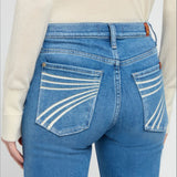 7 For All Mankind Marine & White Dojo Jeans