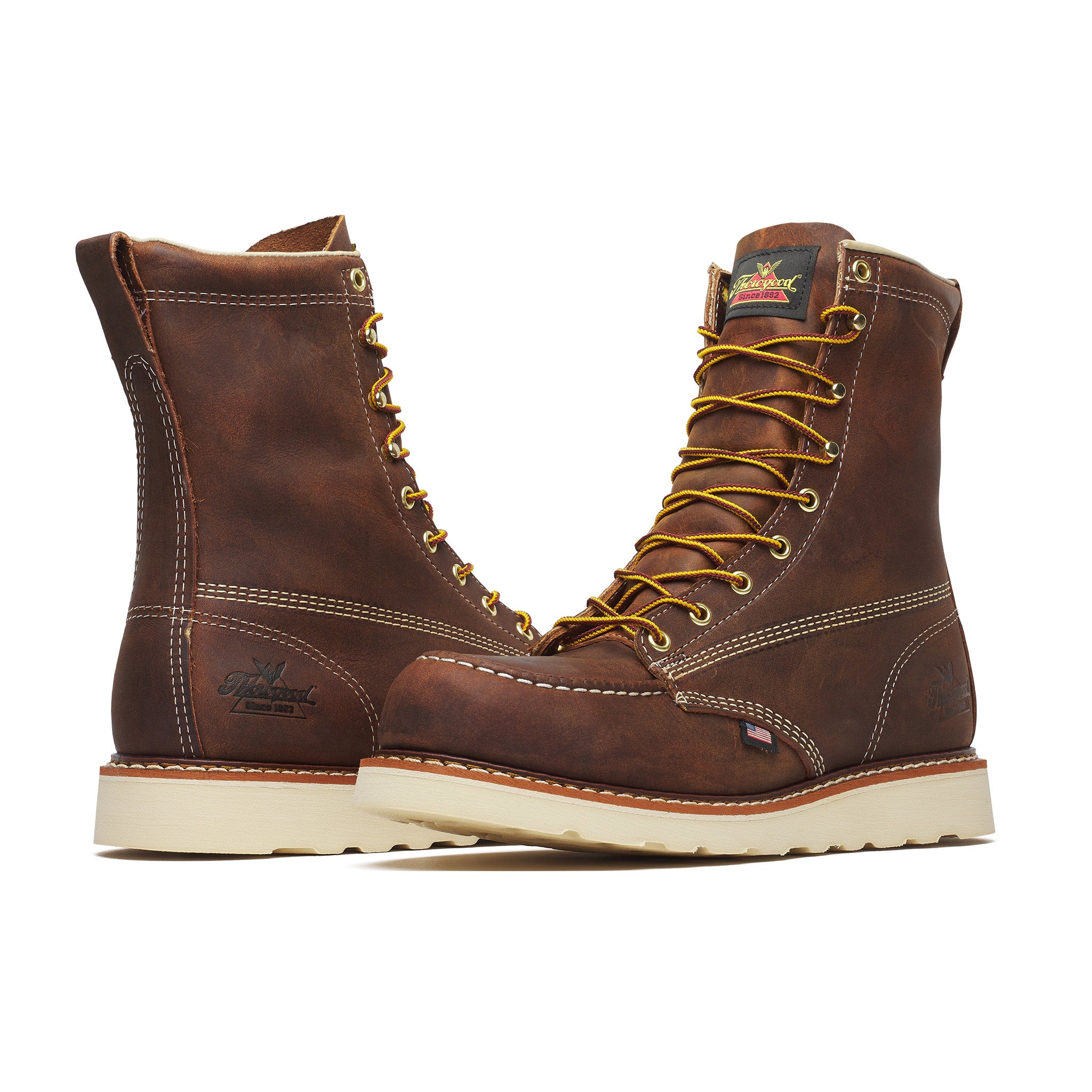 Thorogood 804-3277 Boots Mens 11.5 Brown Leather Waterproof EH Safety Toe Thorogood 804-3237 V-Series Waterproof 8   Boots, Crazyhorse  main image 3