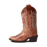 OLD WEST Children's Western Cactus Pink Leather Cowboy Boots Side View