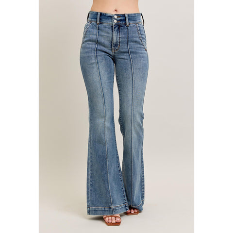 High Waisted Front Seam Trouser