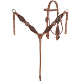 Full view of Showman Silverwing Browband Headstall & Breast Collar Set 