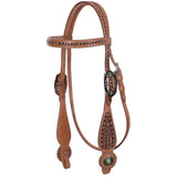 Full view of Showman Silverwing Browband Headstall