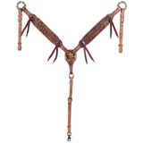 Full view of Showman Petal Trail Breast Collar 