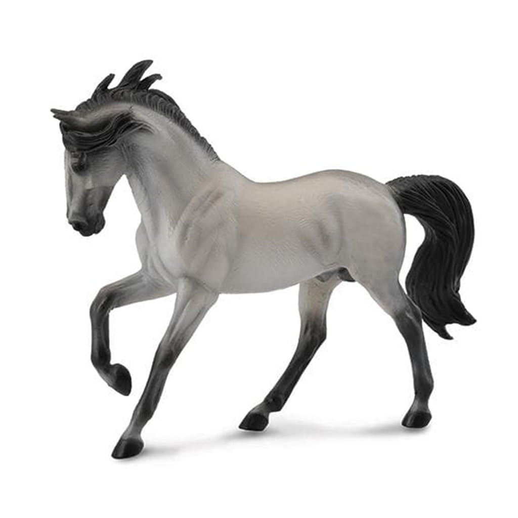 black & grey Andalusion stallion vinyl horse toy