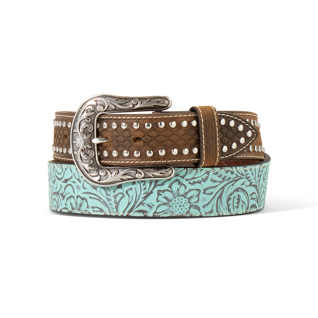 Ariat Women's Floral Embossed Honeycomb Belt
