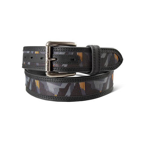 Ariat Western Mens Belt Bold Graphic Canvas Inlay Multi Color