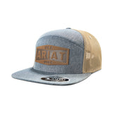 ARIAT Mens Cap Flexfit 110 Leather Patch Denim