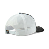 Ariat Men's USA Leather Patch Black Snapback Baseball Cap Back View