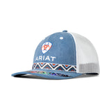 Ariat Ladies Southwestern Graphic Denim Blue Trucker Cap