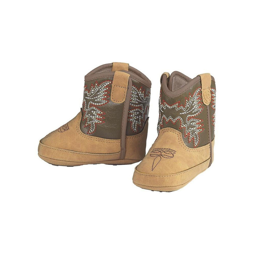 tan & brown infant boots