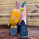 Corral Women's Black Suede and Coral Boots