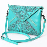 Turquoise Tooled Flap Purse