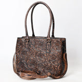 American Darling Chocolate Leather Tooled Purse