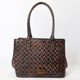 American Darling Chocolate Leather Tooled Purse