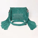 American Darling Teal Boot Stitch Crossbody