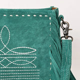 American Darling Teal Boot Stitch Crossbody