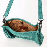 American Darling Teal Boot Stitch Crossbody
