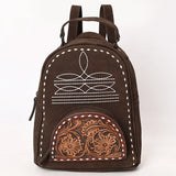 American Darling Chocolate Boot Stitch with Tooling Backpack
