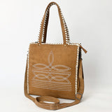 American Darling Tan Suede Boot Stitch Tote