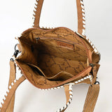American Darling Tan Suede Boot Stitch Tote