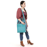 American Darling Turquoise Boot Stitch Tote