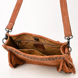 open top view - snap closure - inside side zipper pocket - inside side open pocket
