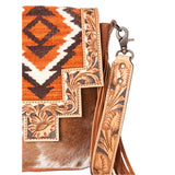 Close up view of flap closer and strap buckle.