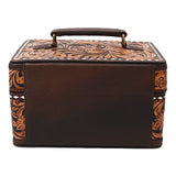 American Darling Dark Brown Tooled Jewelry Case