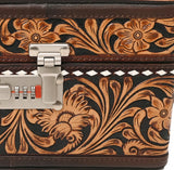 American Darling Dark Brown Tooled Jewelry Case