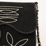 Close up of the suede