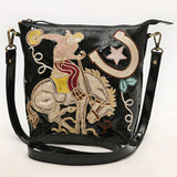 American Darling Black Retro Bronc Crossbody