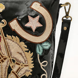 American Darling Black Retro Bronc Crossbody
