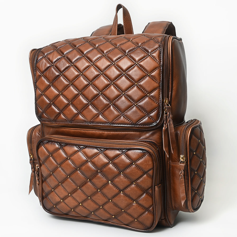 contemporary leather backpacks Women's Italian Backpack for Work or Travel with 14 inch Laptop Compartment and more American Darling Quilted Leather Backpack