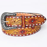 American Darling Yellow Tooled Floral Belt