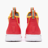 Back side view of both Red & Yellow Tailgate Deck Boots