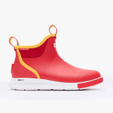 Heel to toe side view of Red & Yellow Tailgate Deck Boot