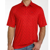 Cinch Men's Red Brown ArenaFlex Polo