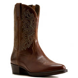 Ariat Men's Sumter R Toe Western Boot Dark Tan Right Side View